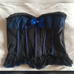 PLUS SIZE Corset Black and Blue